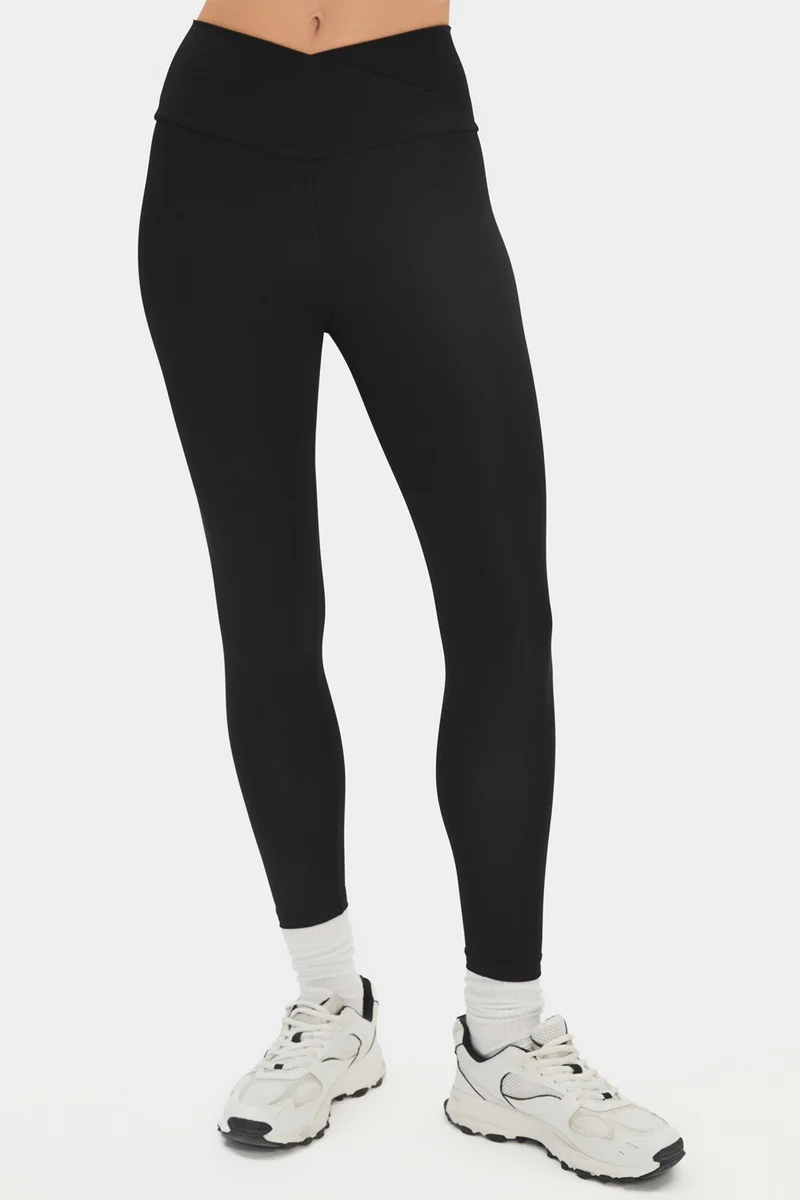 JUNE Women's Cross Waist Detailed Slimming Sports Leggings