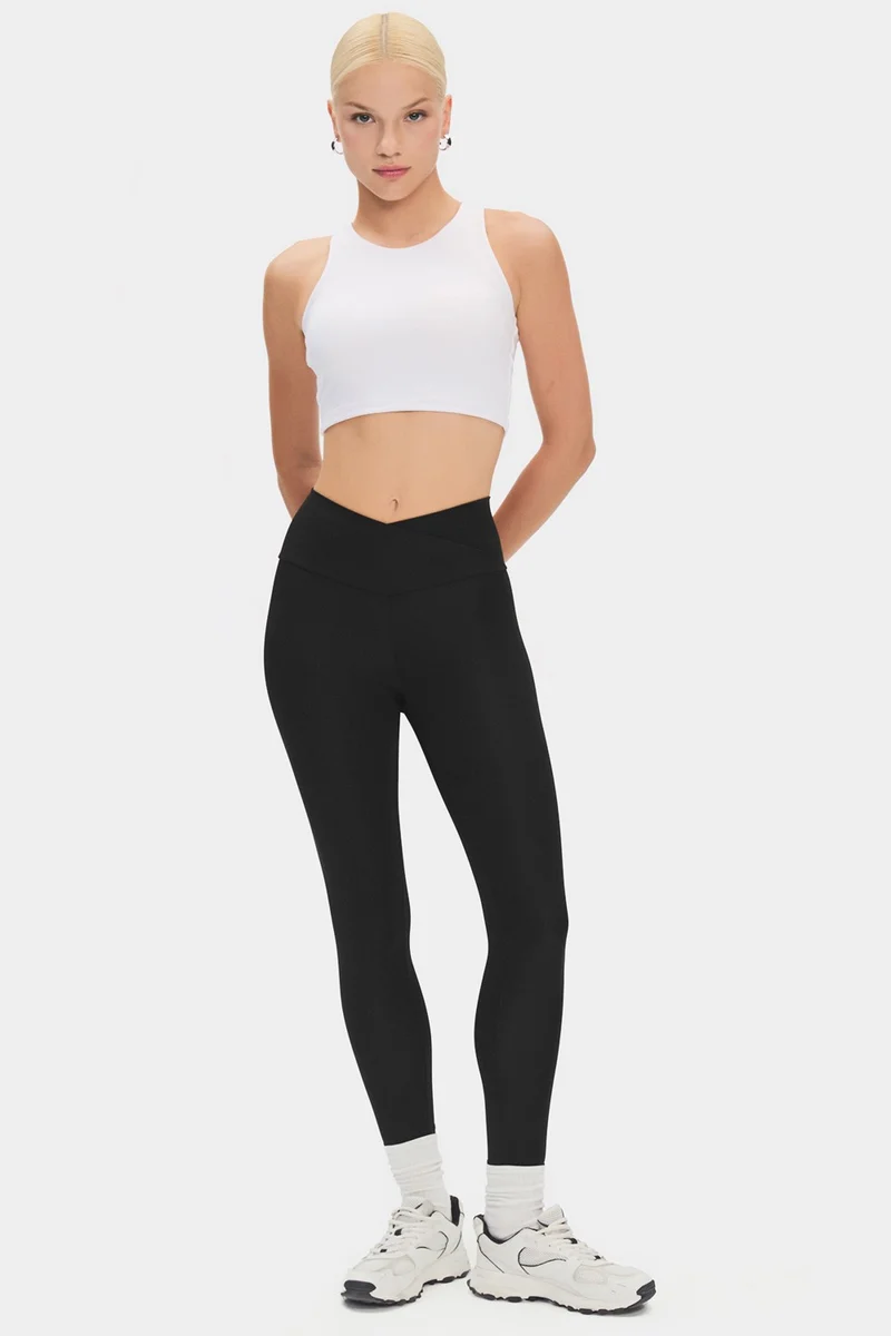 JUNE Women's Cross Waist Detailed Slimming Sports Leggings