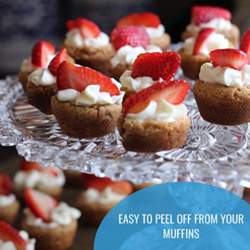 KPKitchen White Mini Cupcake Liners - 300-Pack - Mini Cups Sized Paper Cupcake Wrappers - Fits Perfectly Any Muffin Baking Pan - Cup Cake Liner for Cupcakes, Muffins, Keto Fat Bombs & Cheesecakes - Image 5