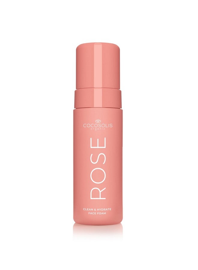 COCOSOLIS Rose Clean & Hydrate Face Foam Deep Pore Facial Cleansing Foam with Moisturising Hyaluronic Acid and Glycerine - Image 1