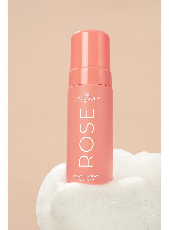 COCOSOLIS Rose Clean & Hydrate Face Foam Deep Pore Facial Cleansing Foam with Moisturising Hyaluronic Acid and Glycerine - Image 5