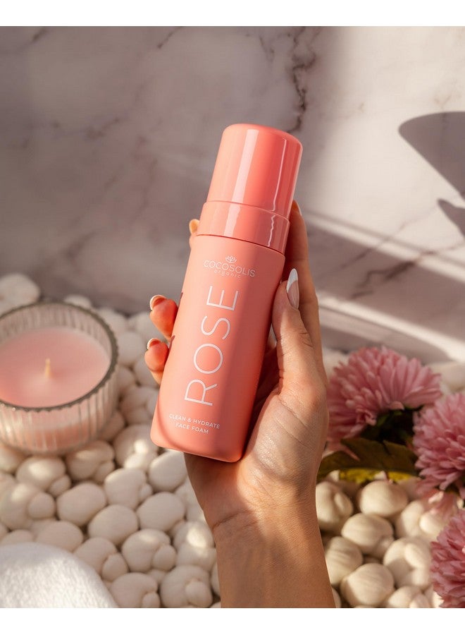 COCOSOLIS Rose Clean & Hydrate Face Foam Deep Pore Facial Cleansing Foam with Moisturising Hyaluronic Acid and Glycerine - Image 3