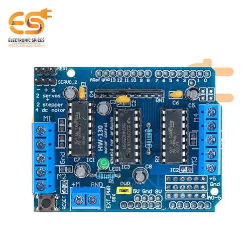 Electronicspices Electronic Spices L293D 4-Channel DC Motor Driver Shield For Microcontrollers-4 Channel Driver (Pack of 1) - Image 5