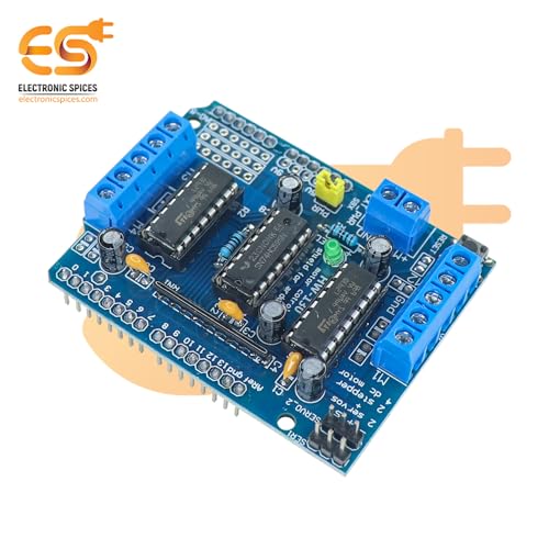 Electronicspices Electronic Spices L293D 4-Channel DC Motor Driver Shield For Microcontrollers-4 Channel Driver (Pack of 1) - Image 3