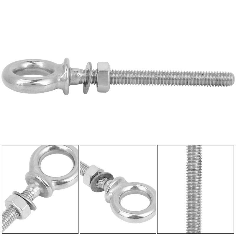 316 Stainless Steel Heavy Lifting Long Eye Bolt Screw Loop Hole for Cable Rope (ZWS6705-6) - Image 5