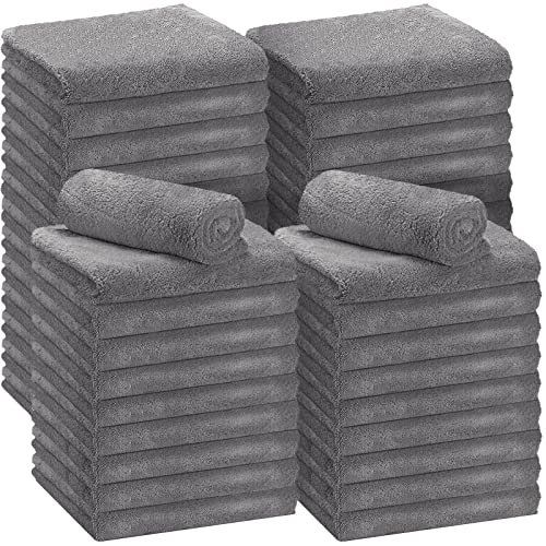 Shimeyao 30 Pcs Edgeless Microfiber Plush Towels for Cars Detailing Drying Wash Polishing Absorbent Cleaning Cloths, 500 GSM, 16 x 16 Inch(Gray) - Image 1