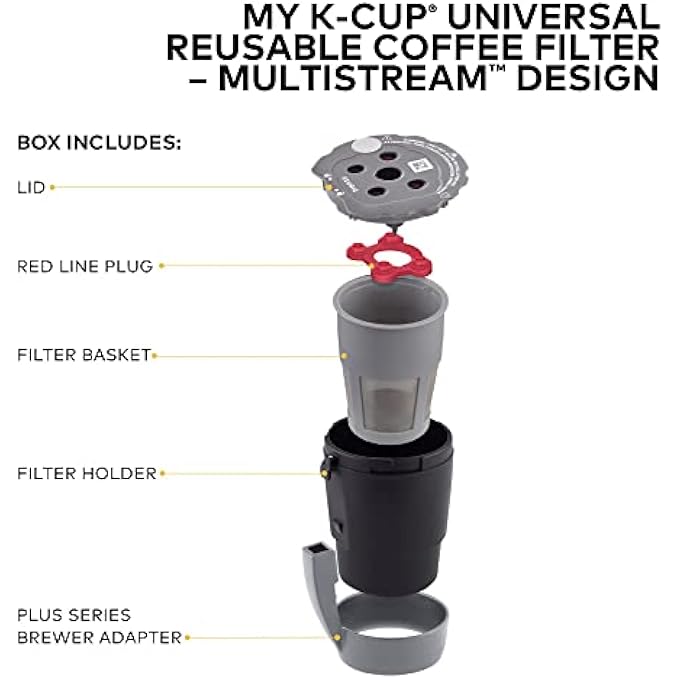 كاست ويف أكواب K قابلة لإعادة الاستخدام لـ KeuRig، فلتر قهوة قابل لإعادة الاستخدام لـ K Cup، كوب K واحد قابل لإعادة التعبئة لـ KeuRig، خالٍ من مادة BPA - Image 4