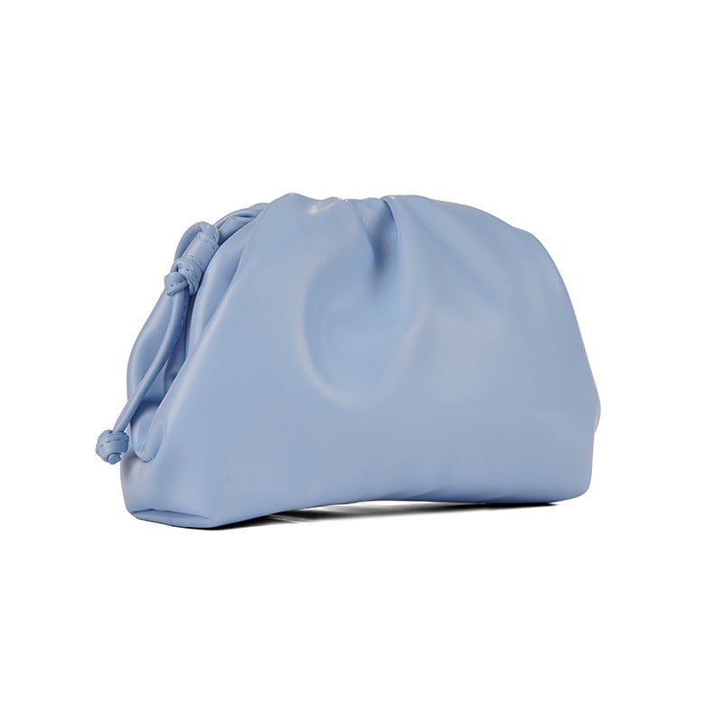 Cloud Bag Women'S French Style Small Popular Internet Popular Folded Bag Dumpling Bag New Fashionable Leather Soft Leather Shoulder Crossbody Bag - Image 3