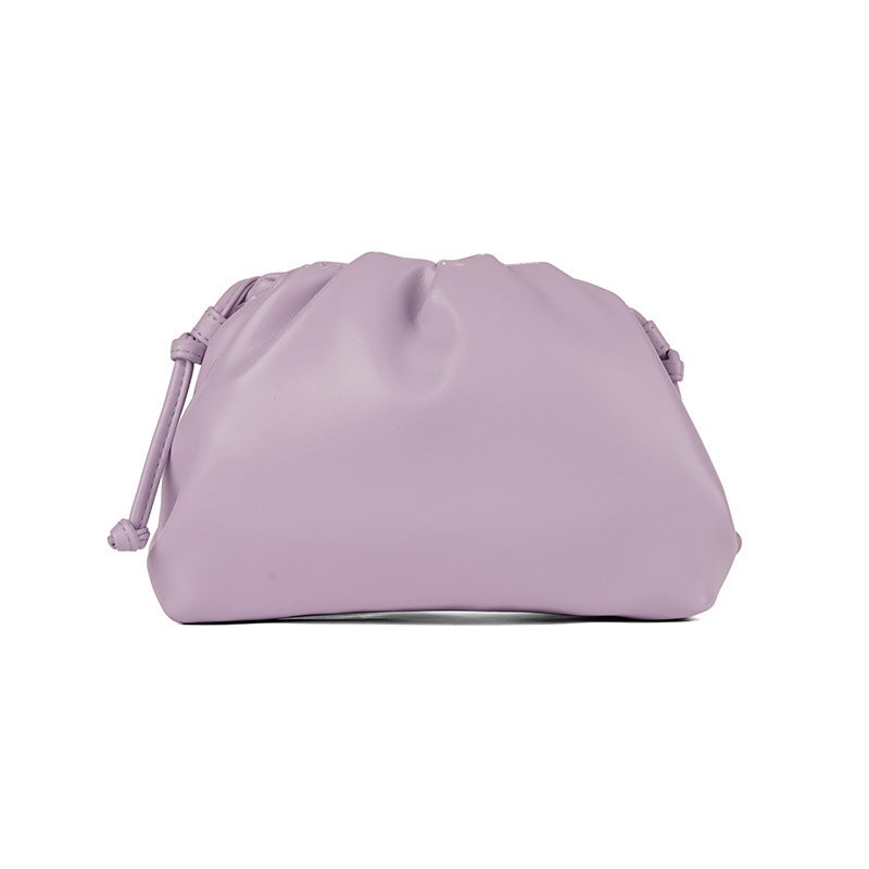 Cloud Bag Women'S French Style Small Popular Internet Popular Folded Bag Dumpling Bag New Fashionable Leather Soft Leather Shoulder Crossbody Bag - Image 2