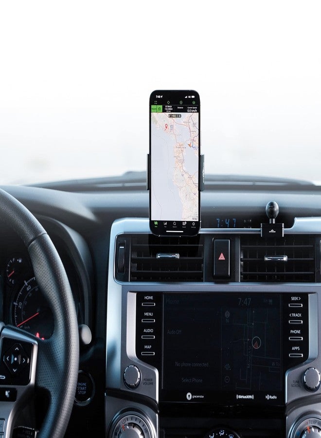 Offroam Phone Mount Made for Toyota 4Runner 2010-2024, CNC-Machined Aluminium, Universal Spring Loaded Holder, 360-Degree Swivel, One-Hand Operation - Image 2