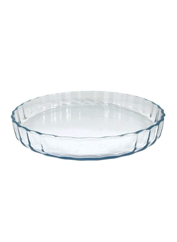 Homemaker Premium Turkish-Made Round Fluted Glass Baking Dish – 1.2L Capacity, 26.4cm Diameter, 5.8cm Height – Elegant Design, Oven-Safe & Durable - Image 2