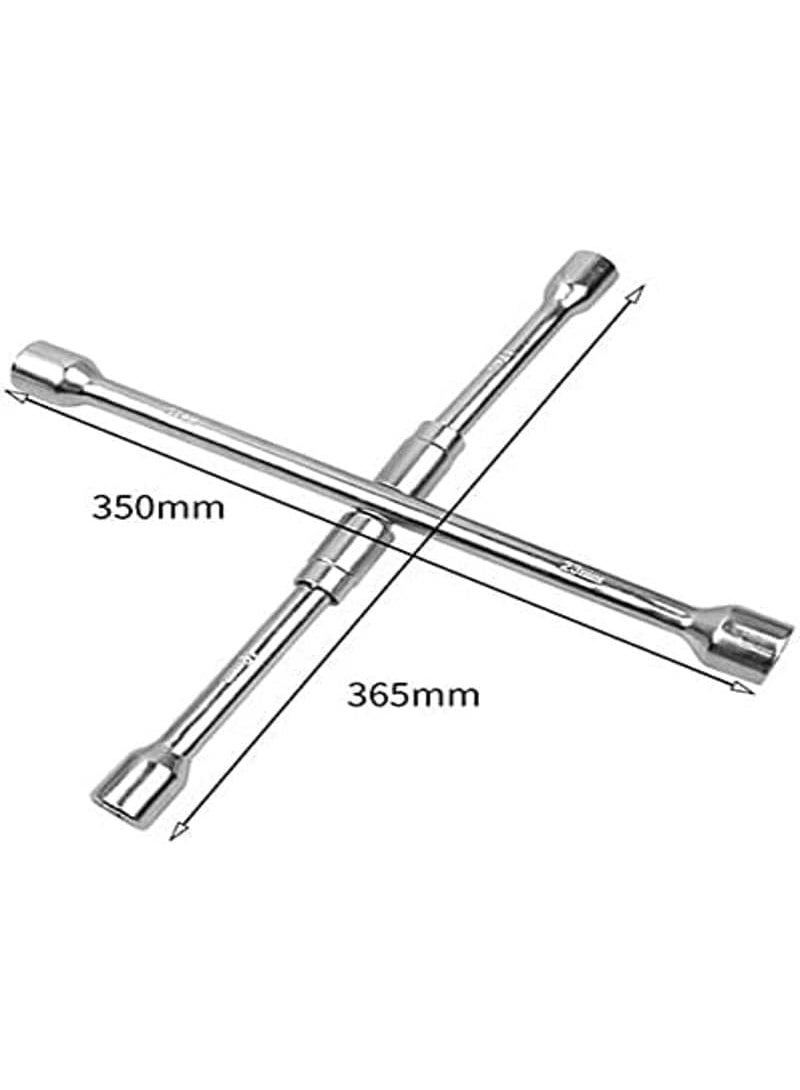 Foldable 4-Way Tire Lug Wrench – Compact Iron Cross Socket Tool for Car & Truck Wheel Nut Removal - Image 2