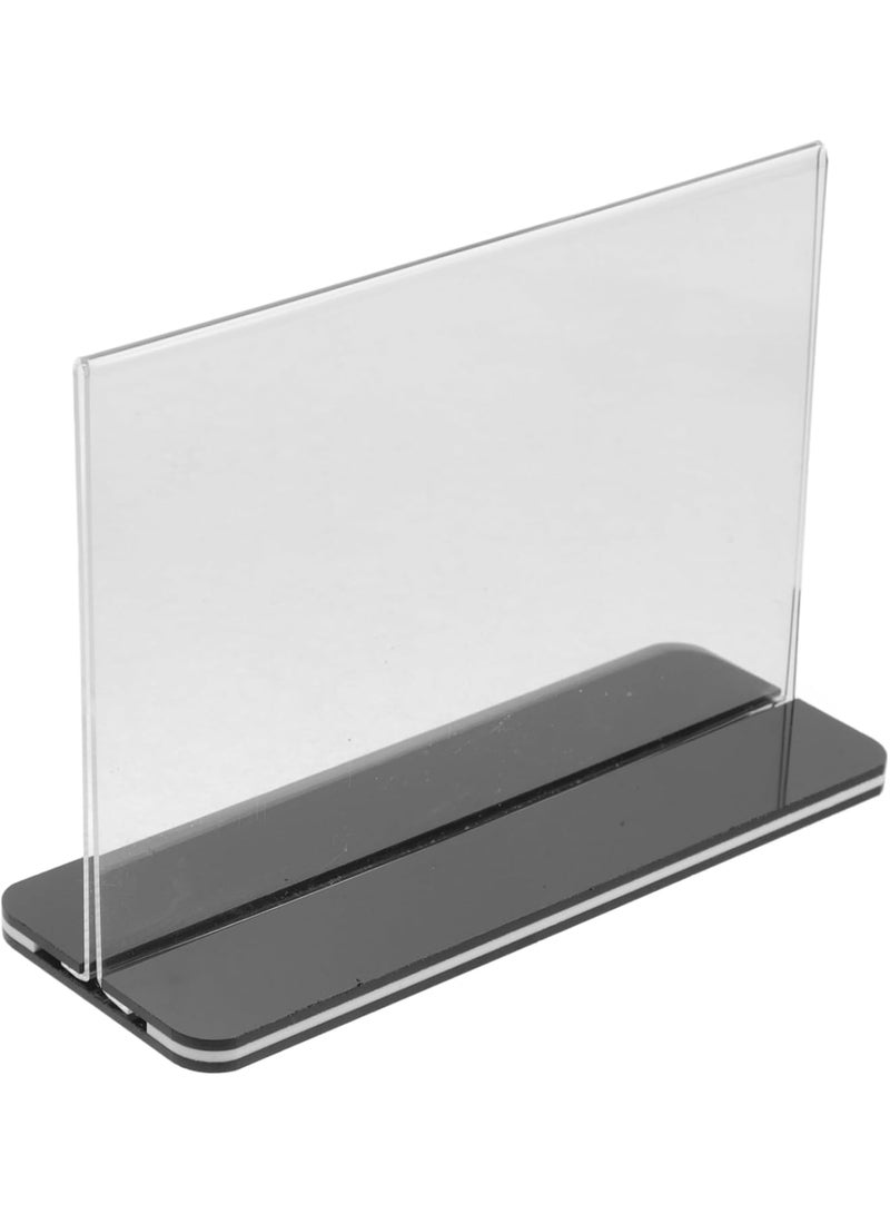SYOSI Acrylic Menu Stand, Horizontal Sign Holder with Pullout Mechanism Durable and Stylish Table Display for Restaurants Cafes Offices Events Easy Update Sturdy Clear Acrylic for Menus Notices - Image 1