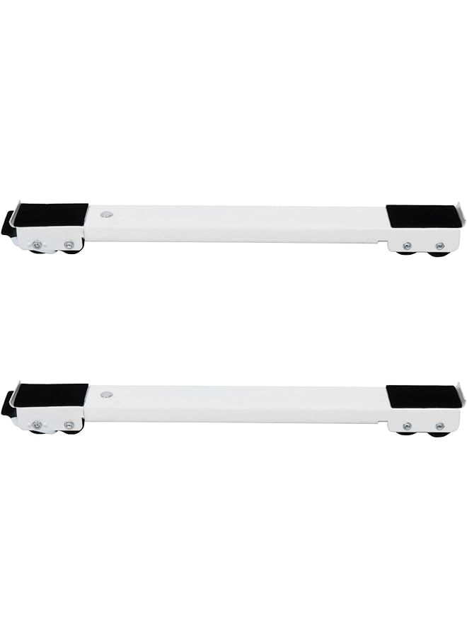 ليو ستار حامل غسالة ليوستار، أسطوانة متحركة، قاعدة قابلة للتعديل، أثاث دوللي، قاعدة ثلاجة، عربة متحركة للغسالة، مجفف، أبيض 4575 45 × 5 سم - Image 1