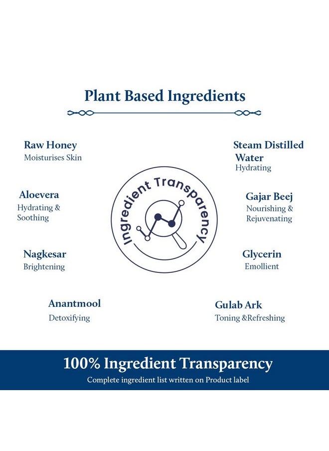 Blue Nectar - Ayurvedic Tan Removal Face Wash For Glowing Skin | Honey Aloe Vera Detan Face Wash For Dry Skin, Oily Skin And Combination Skin (8 Herbs, 100Ml) - Image 1