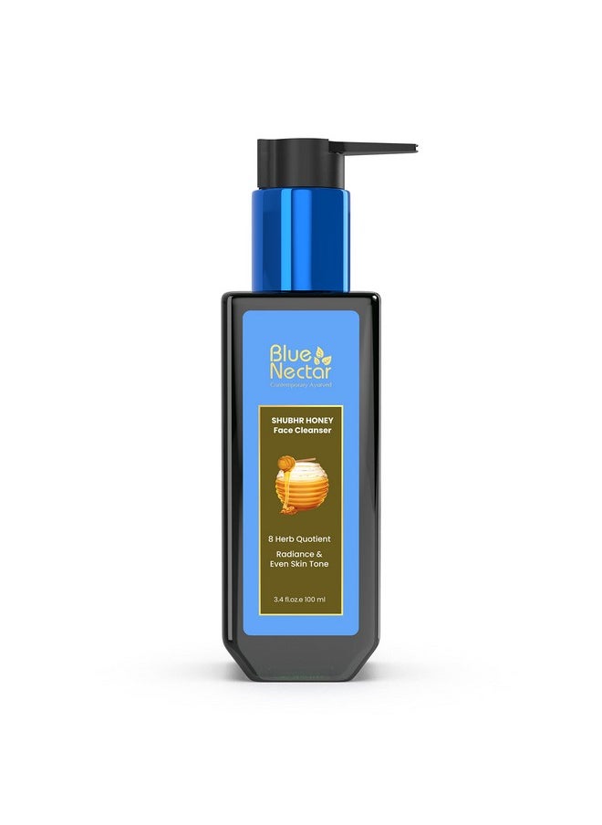 Blue Nectar - Ayurvedic Tan Removal Face Wash For Glowing Skin | Honey Aloe Vera Detan Face Wash For Dry Skin, Oily Skin And Combination Skin (8 Herbs, 100Ml) - Image 1