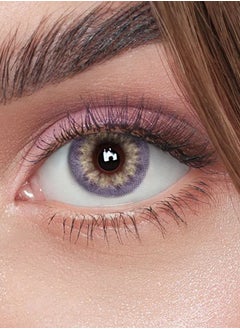 Mermaid Violet Yearly Colored Contact Lenses, Unisex Cosmetic Contact Lenses, Enlargement Collection, Light Purple, With Case