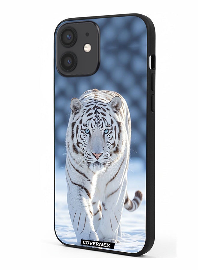 Covernex Apple iPhone 12 Mini Protective Case Cover Printed Featuring Serene Tiger Ethereal Wildlife - Image 1