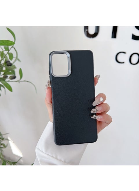 For Millet 15 Leather Mobile Phone Case Non-slip Tpu Can Be Painted Red Rice Note14 All-inclusive Lychee Pattern Soft Case-Color:Black-Applicable Models:Redmi 14c-4g Abroad/redmi 14r-5g Domestic/redmi A3 Pro-4g Overseas/poco C75-4g Overseas