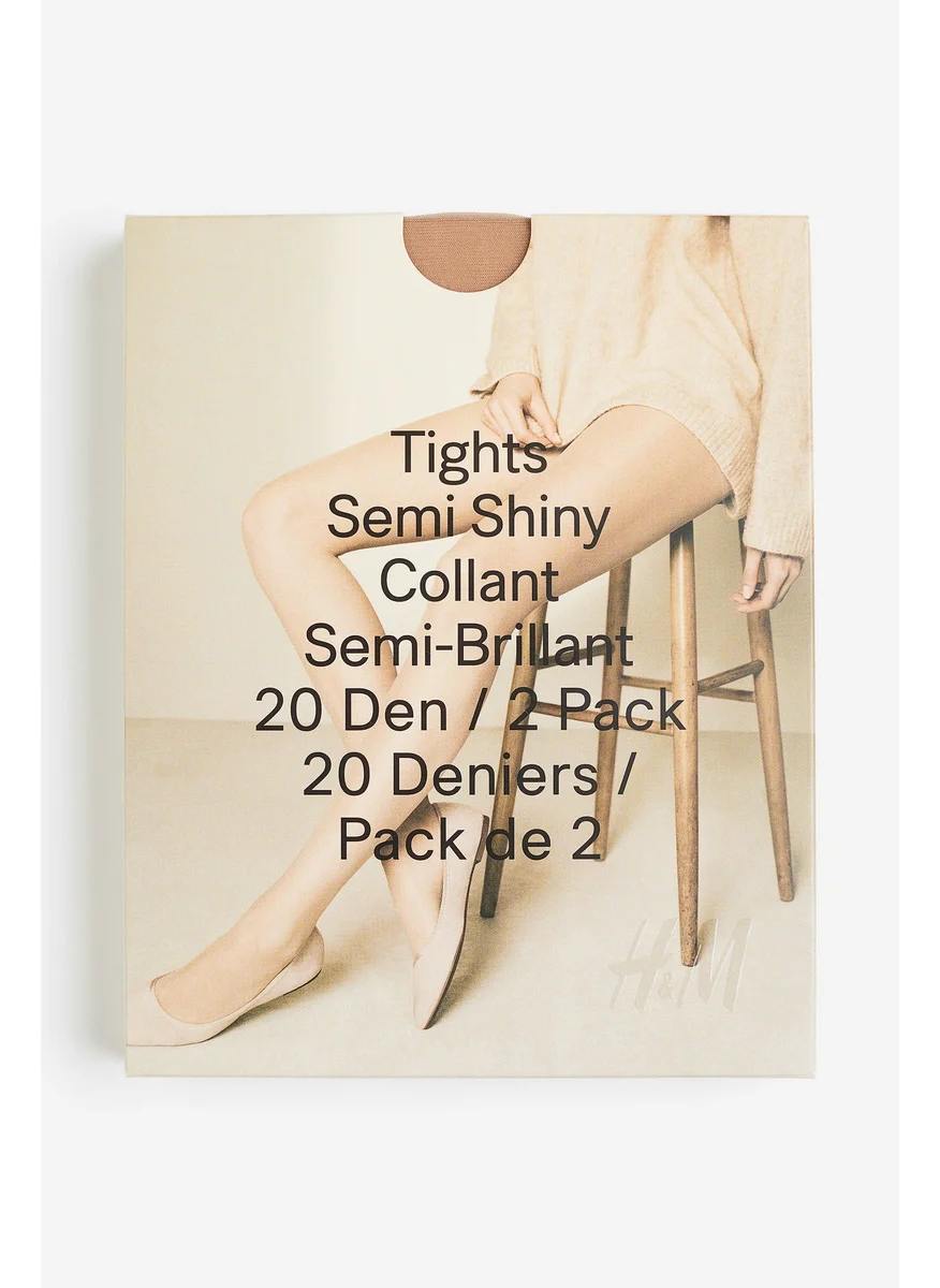 H&M 2-Pack Tights, 20 Denier