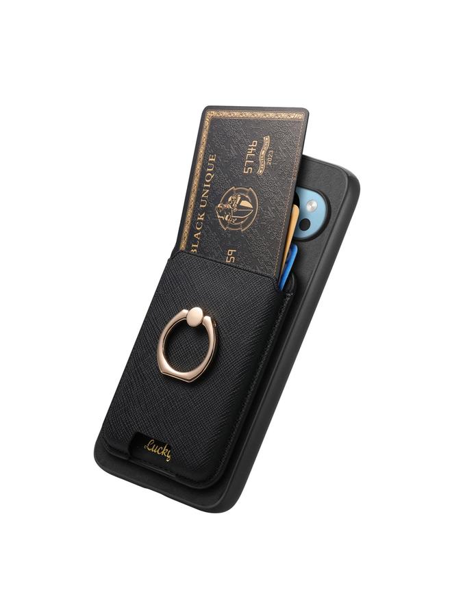 S-TOP Case For Google Pixel 9 Pro XL Retro Cross Leather Ring Vertical Insert Card Bag MagSafe Phone Case - Image 3