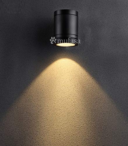 Mufasa 5 Watts LED Down Light Wall Light Indoor Outdoor Waterproof Lamp Modern Home Lighting Best for Entrance Gate Pillars Boundary Stairs Warm White, Aluminum (Pack of 1) - Image 1