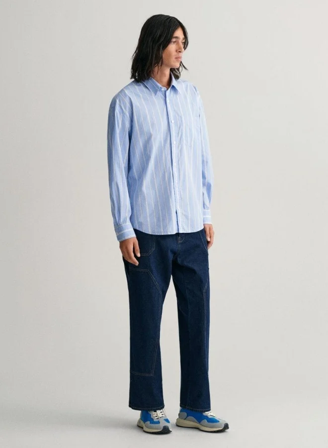 GANT Gant Oversized Striped Poplin Shirt