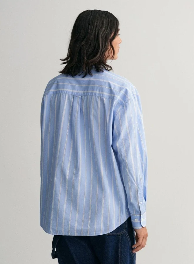 GANT Gant Oversized Striped Poplin Shirt