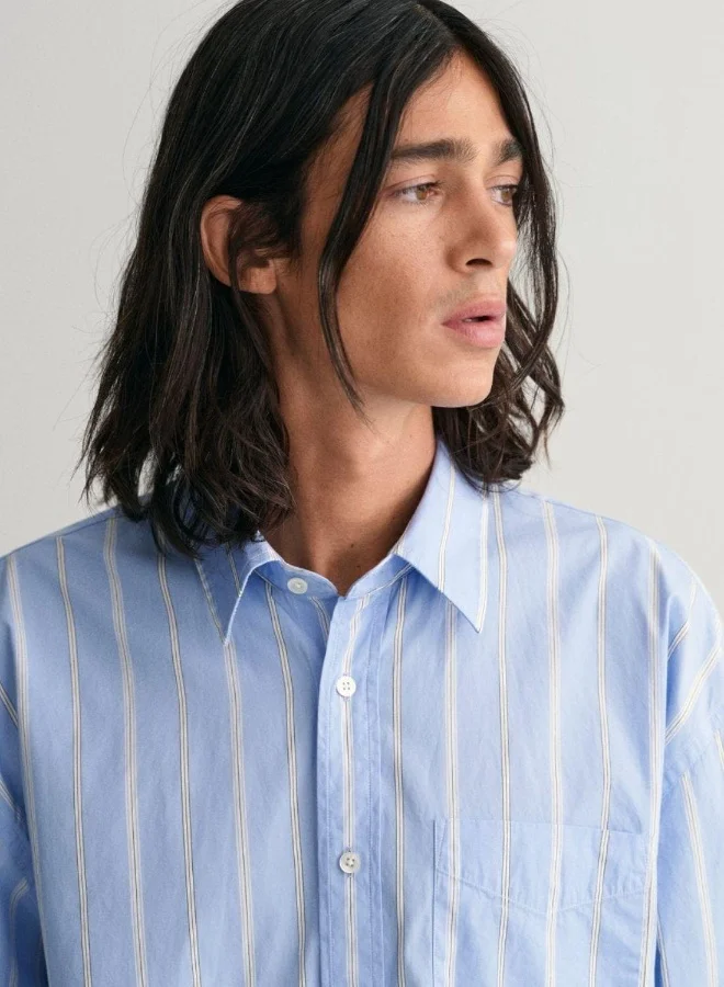 GANT Gant Oversized Striped Poplin Shirt