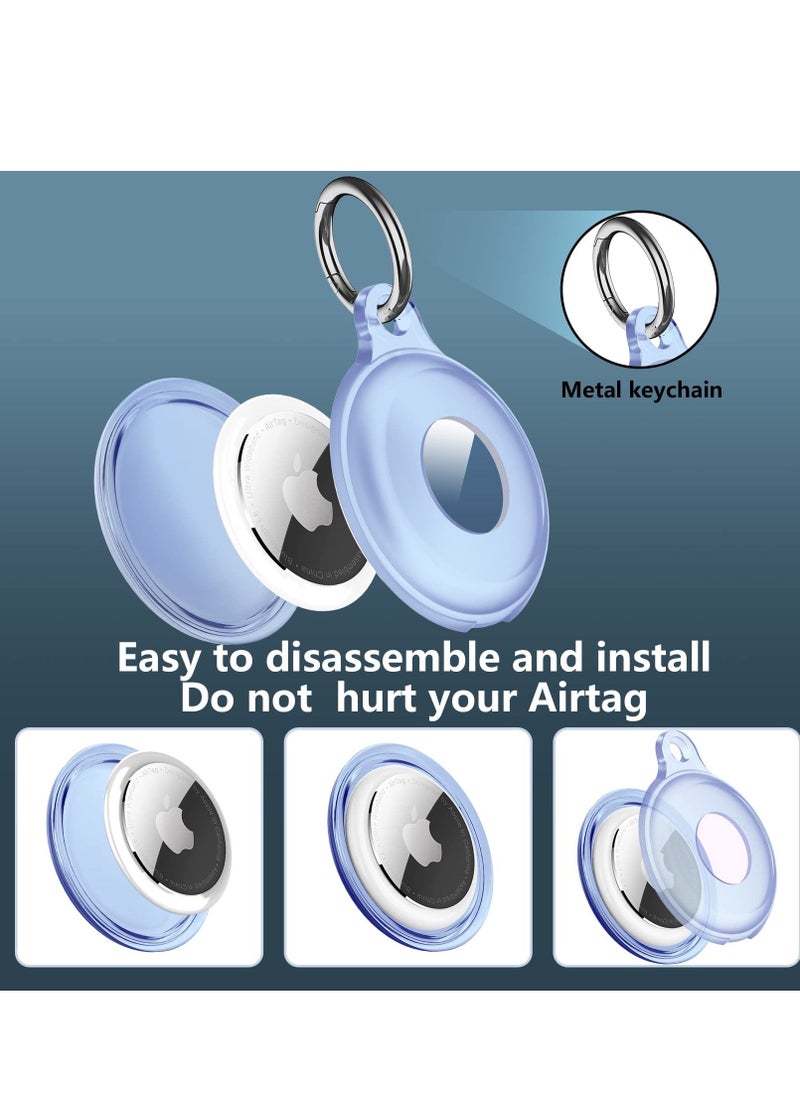Generic Case for Apple AirTag, 4 Pack IPX8 Waterproof Case for AirTag Keychain Holder Case Lightweight Anti-Scratch Easy Installation Soft Full-Body Shockproof Air Tag Holder for Luggage Keys Dog Collar  - Image 5