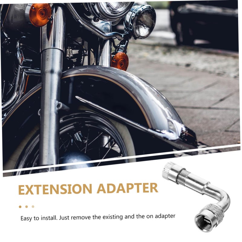 90 Degree Tire Valve Extension Rod Strong Metal Easy Install for Car Motorcycle Bike - Image 4