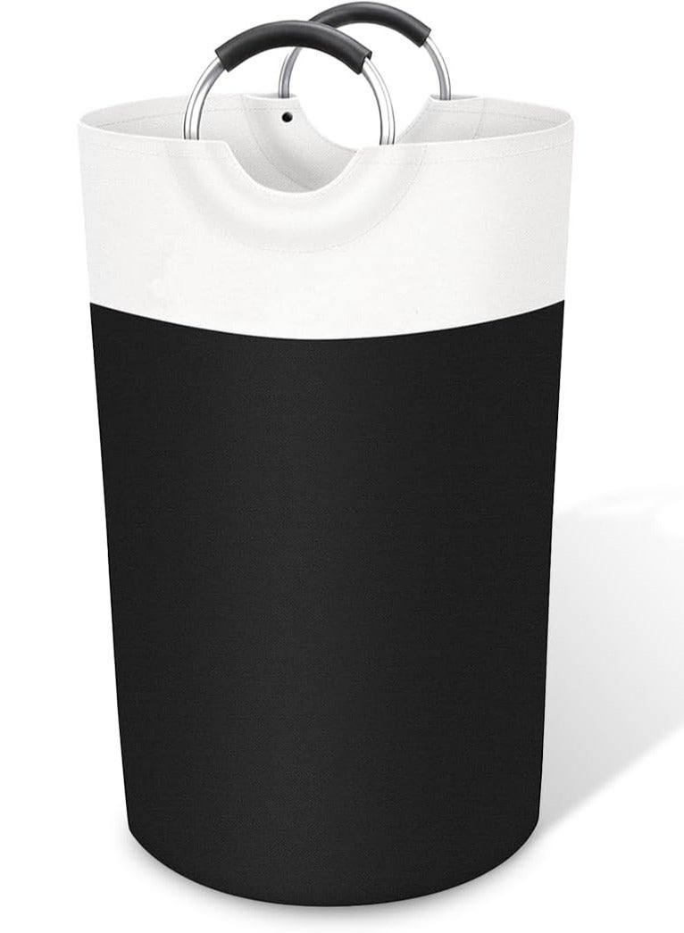 Raxoom 90L Laundry Basket Collapsible Slim with Aluminium Handles, Washing Laundry Hamper Bag Organizer Easy Storage for Dirt Clothes Clean Clothes Toys Bedroom Bathroom Kitchen - Image 1