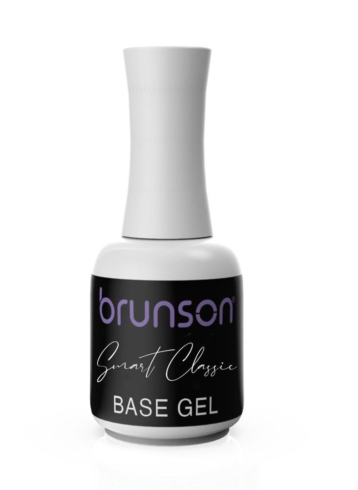 brunson Gel Nail Polish Strong Base Coat for Nails Long Lasting Gel Polish Base Gel for Chip Free Shine  Strengthens Weak Brittle Nails Promotes Nail Health 15ml 