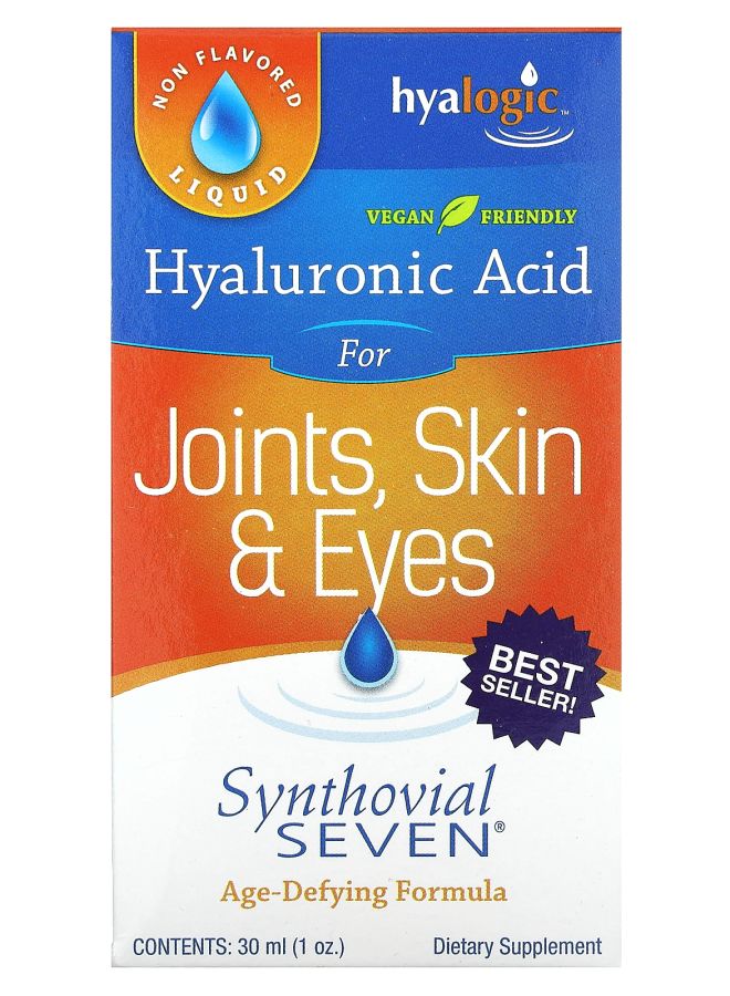 Hyalogic Hyaluronic Acid For Joint Skin & Eyes Synthovial Seven 1 oz (30 ml)