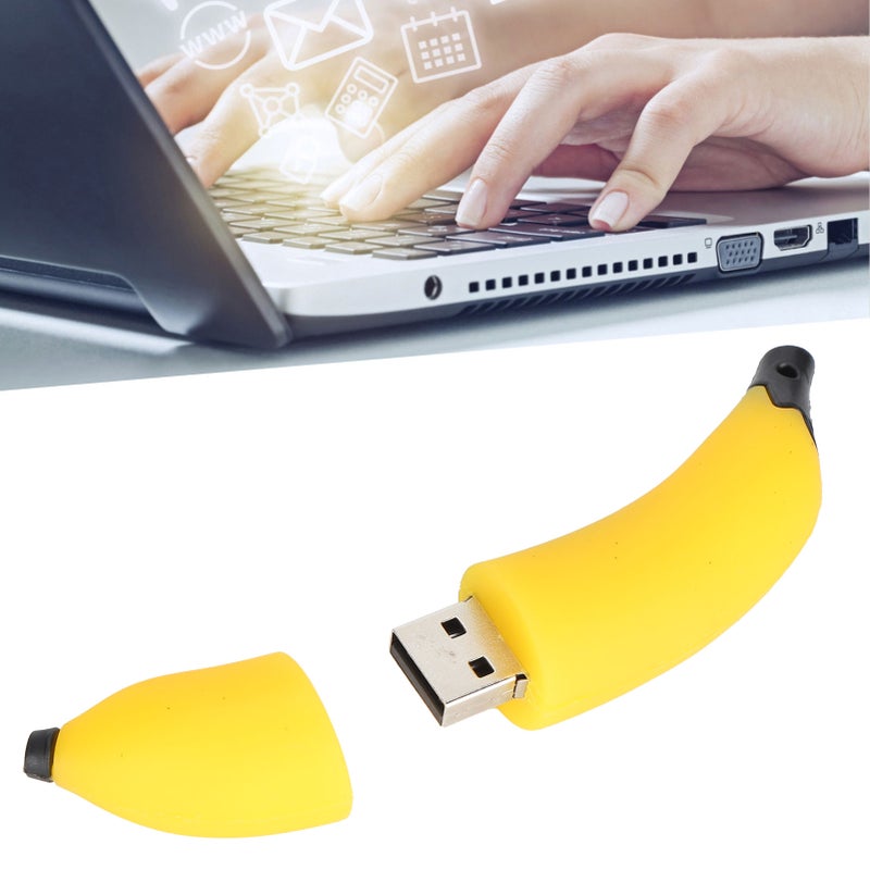 مصمم ذاكرة فلاش USB على شكل موز كرتون لطيف، ذاكرة إبهام للأطفال والطلاب والمعلمين والزملاء، هدية بسعة 4 غيغا بايت - Image 3