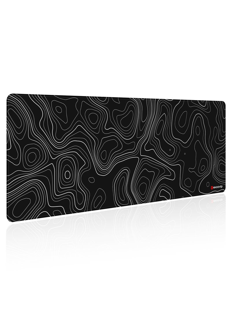excovip Large Gaming Mouse Pad XL,Anti-Skid Mousepad Large Keyboard Mouse Pad Desk Mat with Stitched Edges (800x300mm, Black) 0155  - Image 1