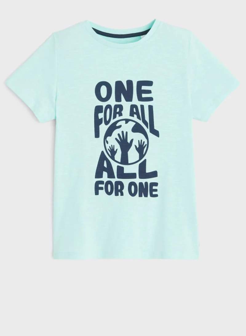 Okaidi Obaibi Kids Slogan T-Shirt