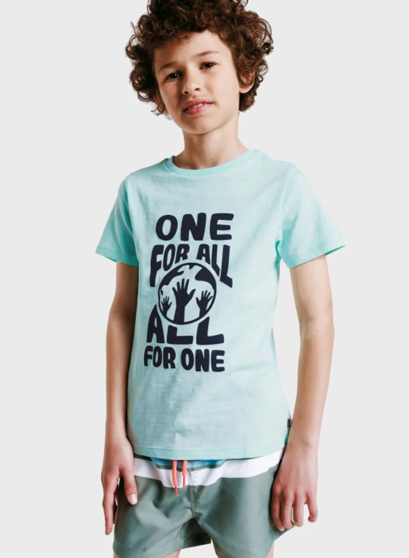 Okaidi Obaibi Kids Slogan T-Shirt