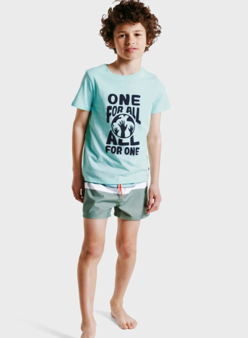 Okaidi Obaibi Kids Slogan T-Shirt