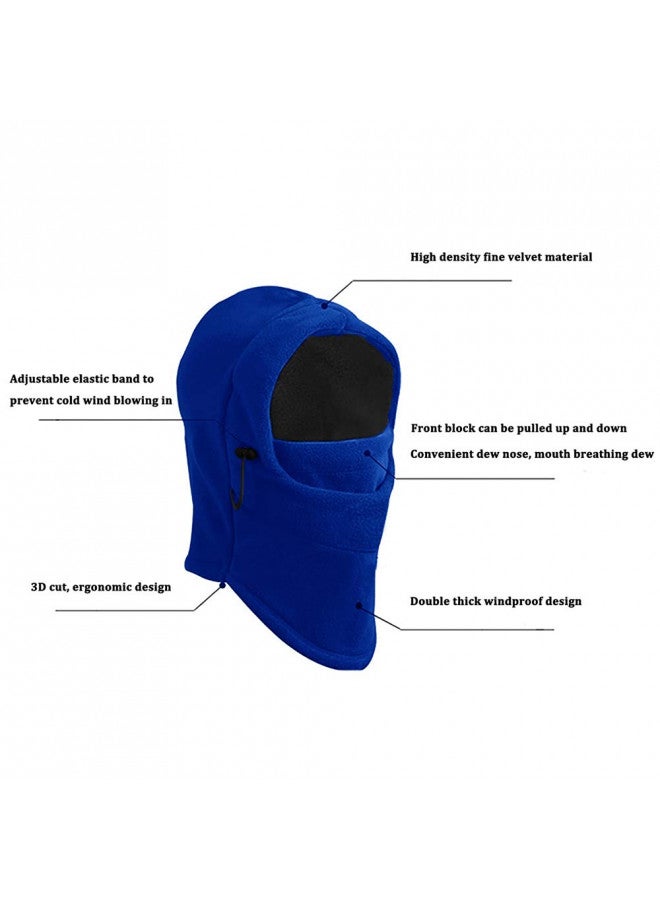 YQXCC YQXCC Kids Winter Hats Balaclava Ski Mask Windproof Warm Adjustable with Fleece Lining Hat for Boys Girls Blue - Image 4