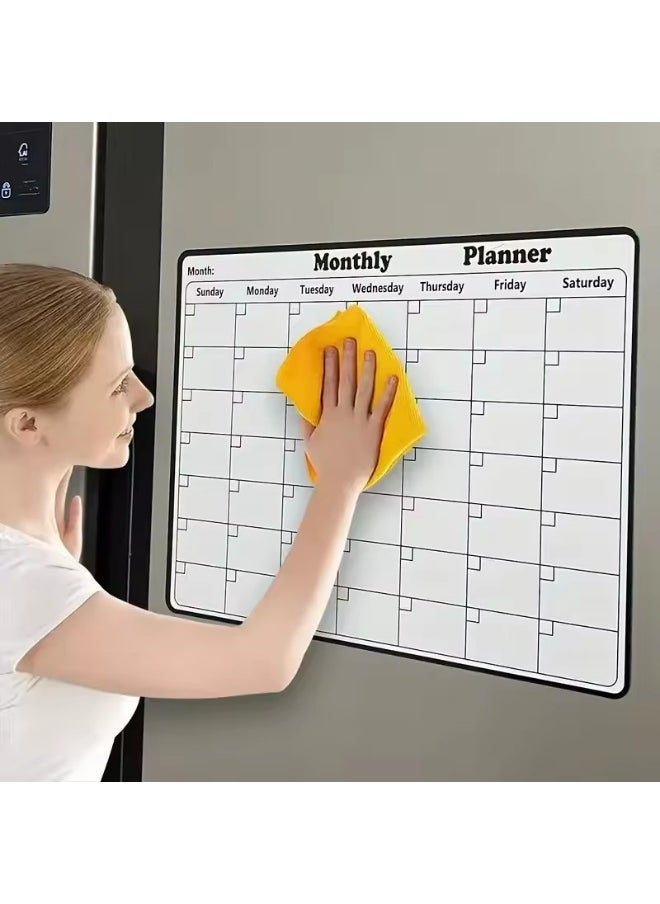Magnetic Refrigerator Dry Erase Calendar Monthly Planner Whiteboard Record Message Board Memo Pad Wall Calendar Supplies