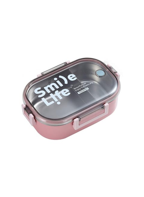 Portable Stainless Steel Bento Lunch Box with Transparent Lid – Leak-Proof Food Storage Container for Students, Office Workers, and Kids – Reusable and Eco-Friendly Meal Prep Box