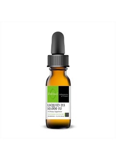Davinci Labs Liquid Vitamin D3 10,000 IU - Dietary Supplement to Support Bone Health, Blood Pressure, Calcium Balance and Immune System* - with Vitamin D3 10,000 IU - Gluten-Free - Vegetarian - 30 ml  - Image 1