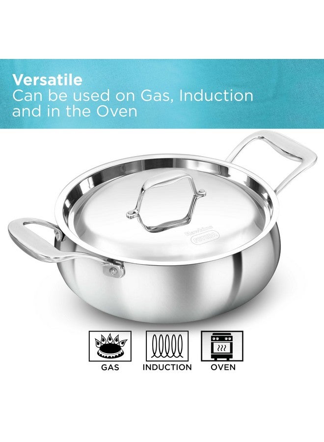 Hawkins 3L Pro Triply Stainless Steel Handi with Steel Handles and Steel Lid, Silver (PSH30S) - Image 5