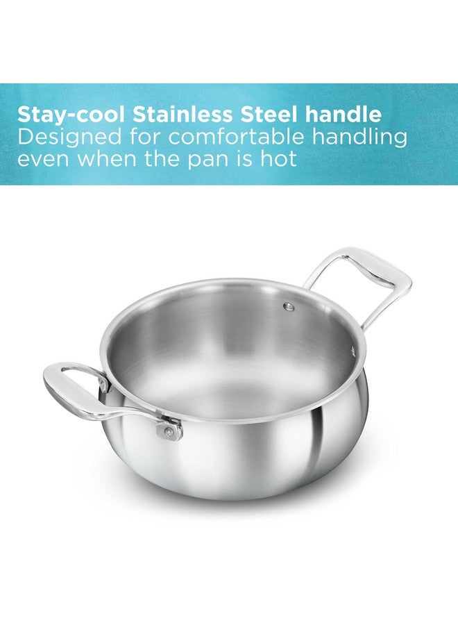 Hawkins 3L Pro Triply Stainless Steel Handi with Steel Handles and Steel Lid, Silver (PSH30S) - Image 4