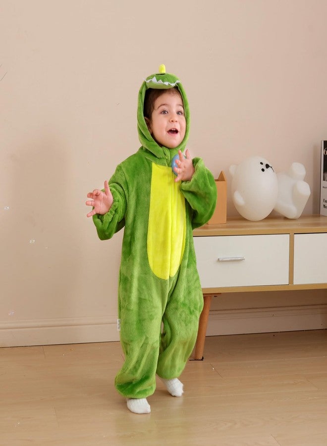 CuteOn بدلة هالوين لطيفة للأطفال - زي تنكري ببدلة رومبر للأطفال الرضع - زي عيد الميلاد للأطفال - ديناصورات خضراء - 12-18 شهرًا - Image 5
