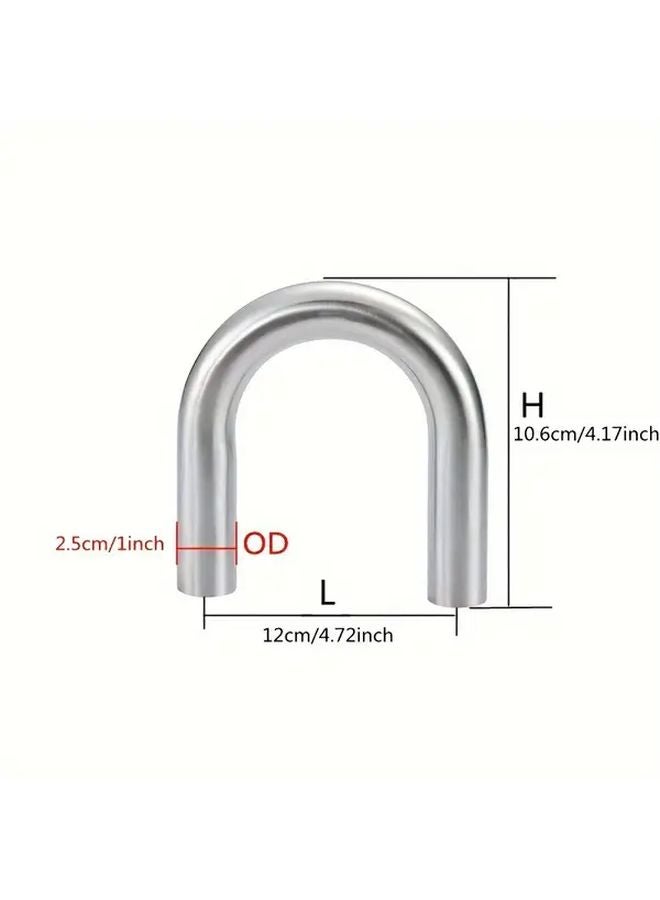 1.5mm Wall 1 Inch OD 180 Degree U Bend Stainless Steel Exhaust Pipe Polished Finish - Image 4