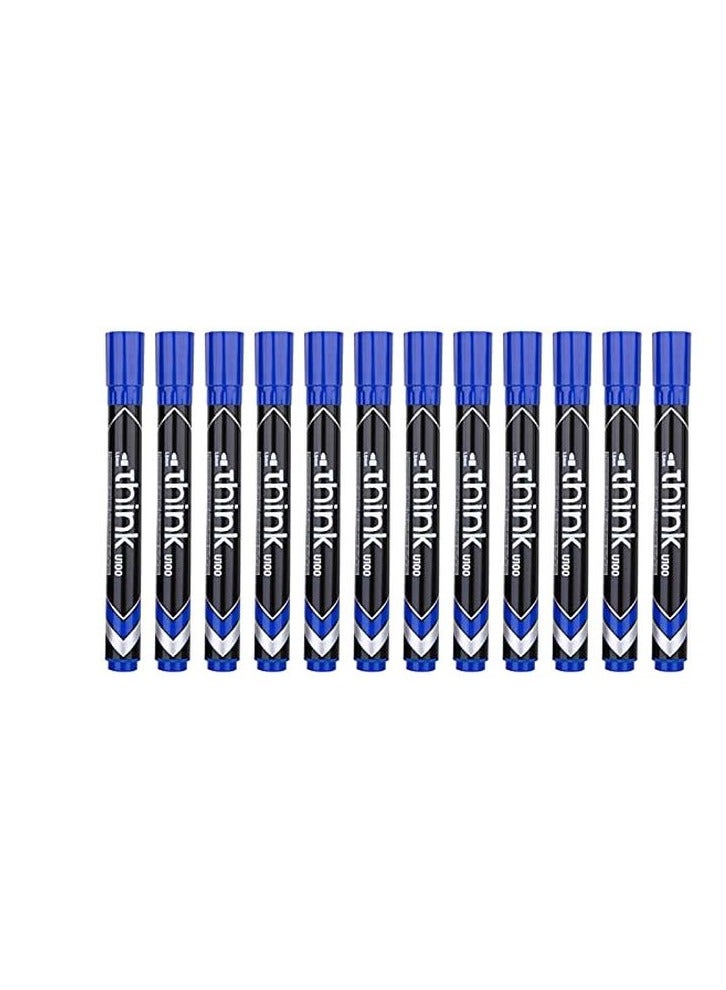 Deli 24-Piece Permanent Marker Set Blue - Image 2