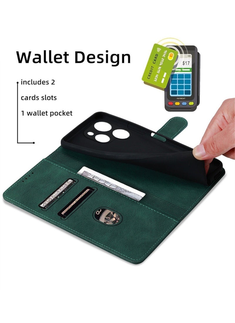 TEAM LUXURY - Tecno Spark 10 Pro Case Cover Soft Quality Leather Flip Folio Wallet with Card Slots Holder Stand Back Cover Drop-Proof Shock-Proof Protective Cell Phone Back Accessories Protection - Image 1