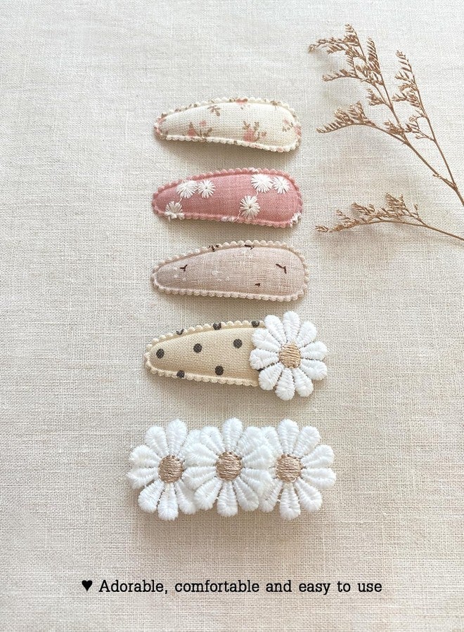 Cherssy Floral Hair Bow Clips for Baby Girls, 20 Pack Flower Fully Lined Alligator Clips and Snap Hairpins Set, Handmade Hair Accessories for Toddler Kid School Age Girls Gifts - Image 4